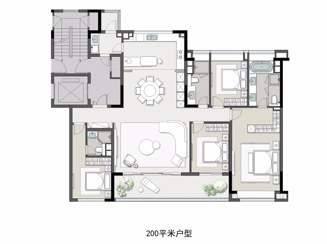 200㎡户型图（洋房）