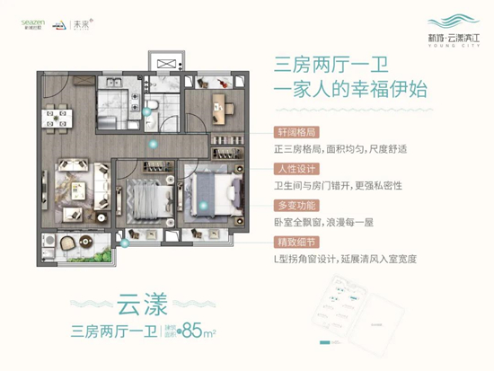 新城云漾滨江户型图解析、装修标准